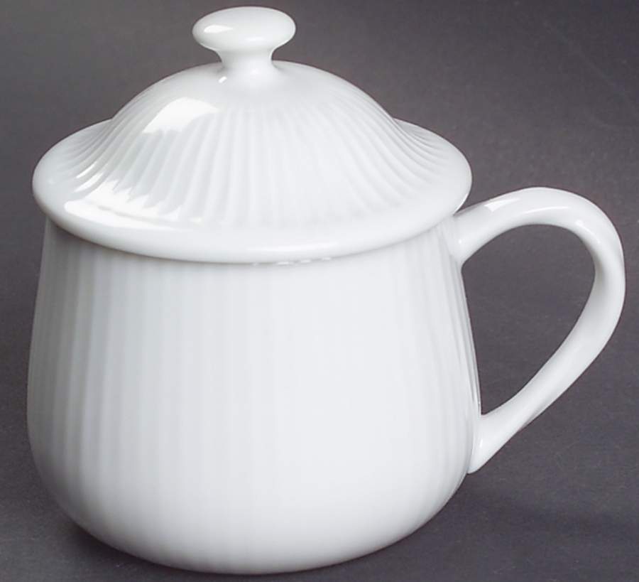 White Classic 2 Pc Pot de Creme w/Lid & Base by Fitz & Floyd-1