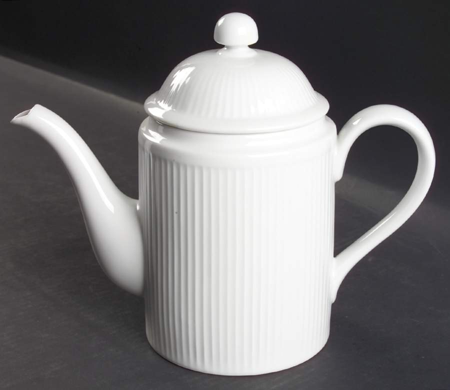 White Classic Coffee Pot & Lid by Fitz & Floyd-1