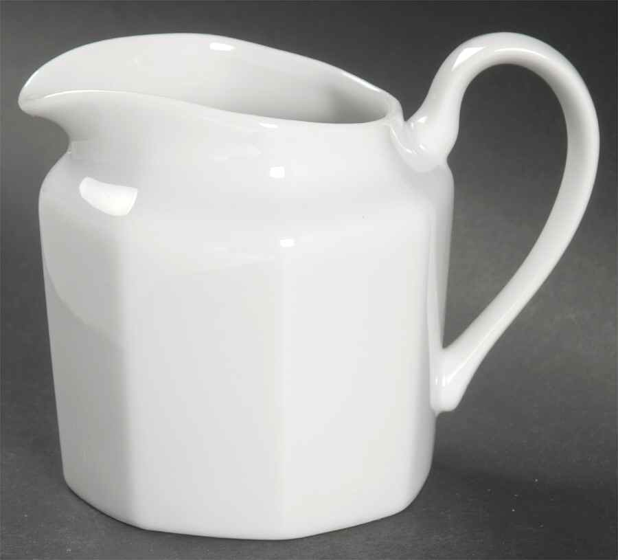 White Octagonal Creamer by Fitz & Floyd-1