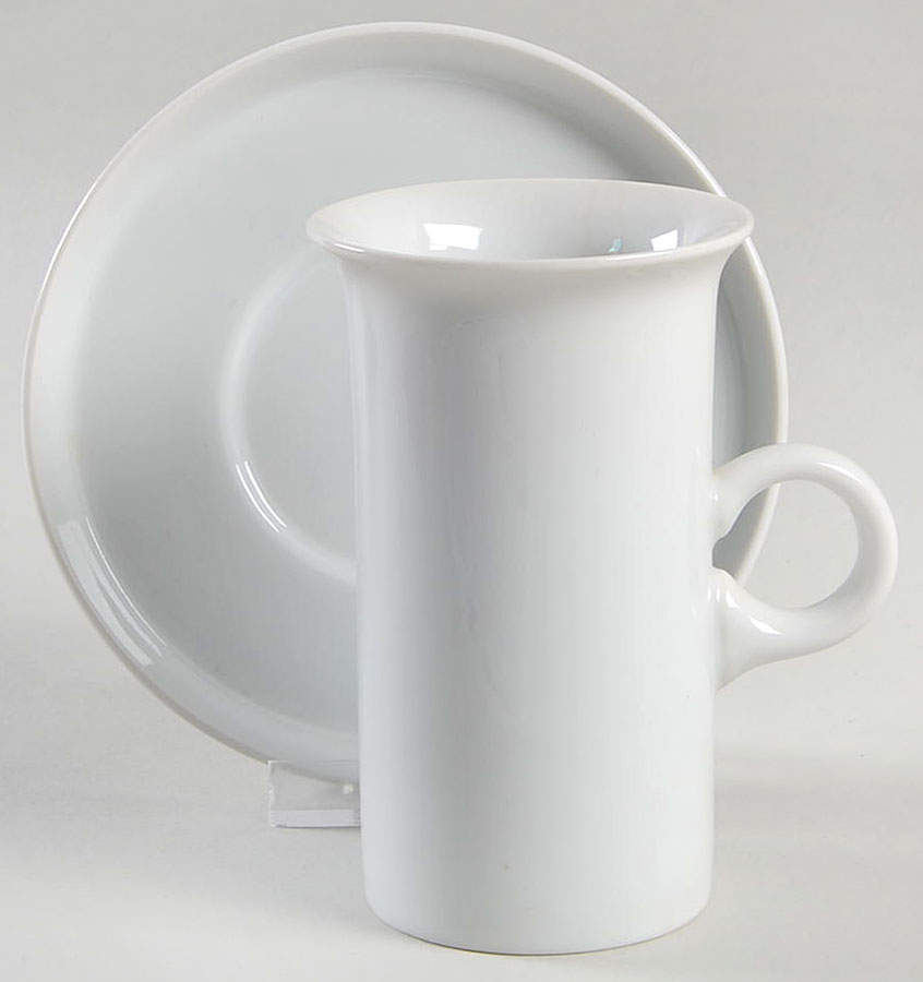 White Shoulders Irish Coffee Cup and Saucer Set by Fitz & Floyd-1