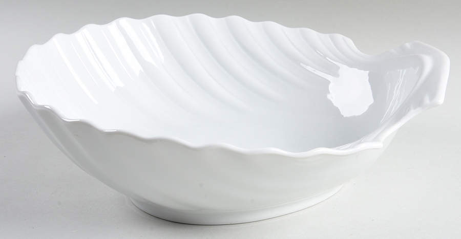 White Shoulders 9" Shell Shaped Dish by Fitz & Floyd-1