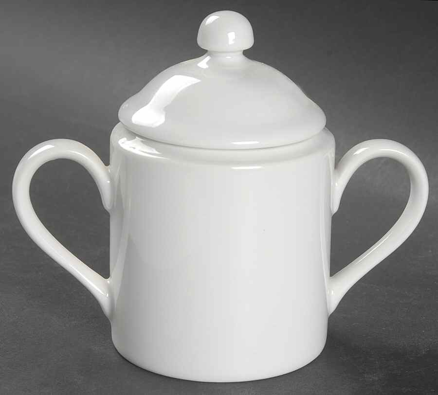 White Shoulders Sugar Bowl & Lid by Fitz & Floyd-1