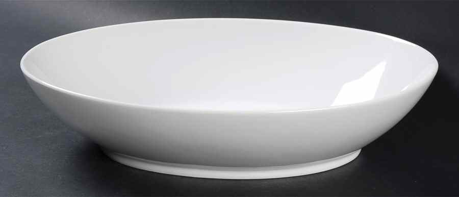 White Shoulders 10" Oval Vegetable Bowl by Fitz & Floyd-1