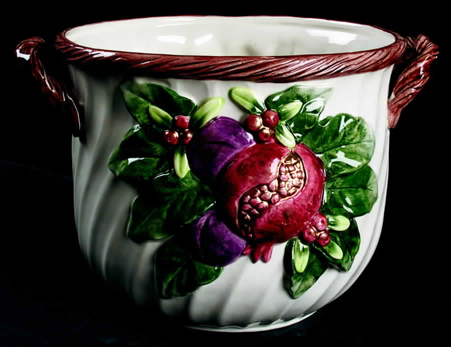 Winter Fruit Medium Cachepot by Fitz and Floyd-1