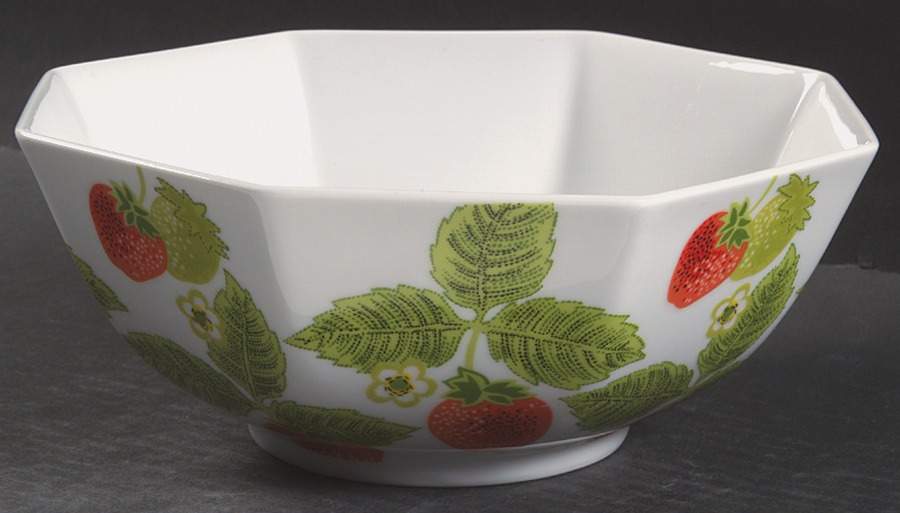 Wild Strawberry 8" Octagonal Vegetable Bowl by Fitz & Floyd-1