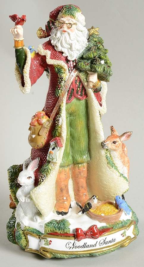 Woodland Santa Musical Figurine by Fitz & Floyd-1