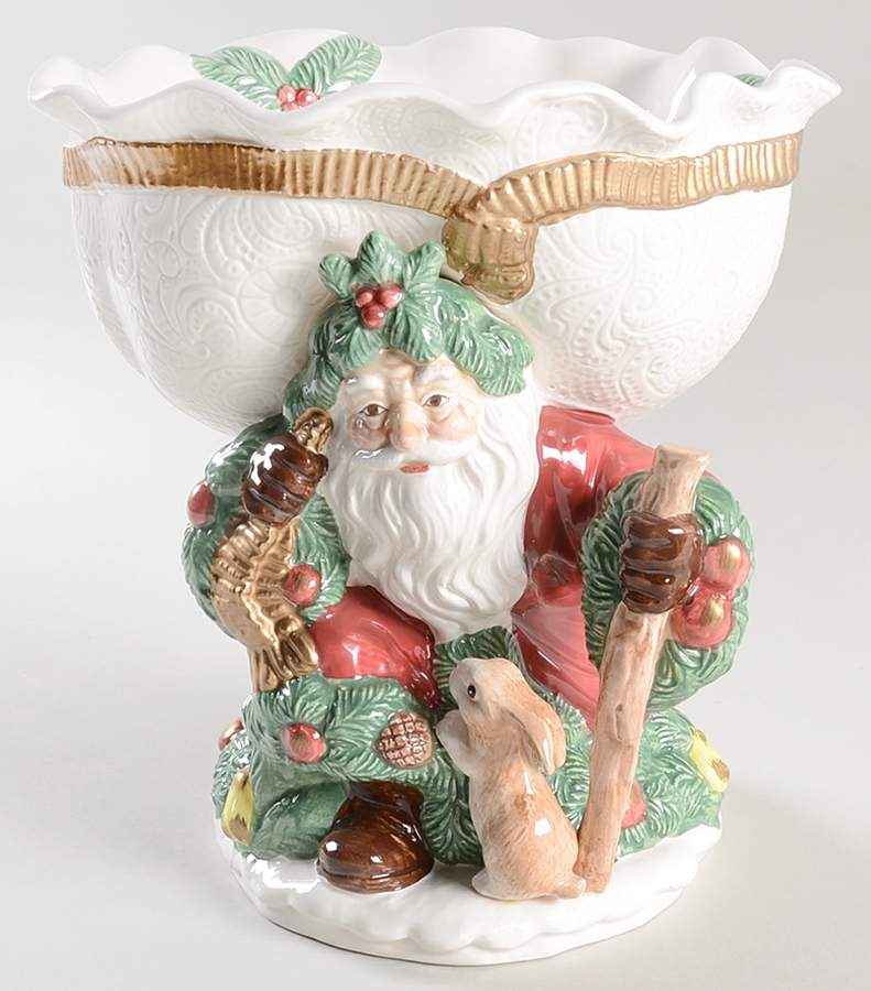 Woodland Santa Compote by Fitz & Floyd-1
