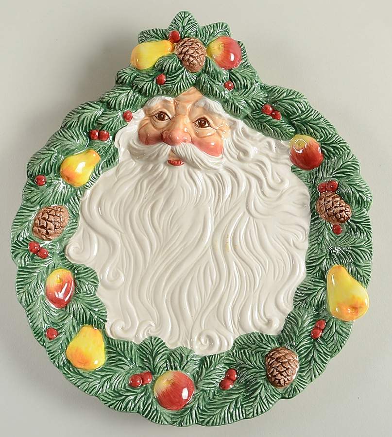 Woodland Santa Canape Plate by Fitz & Floyd-1