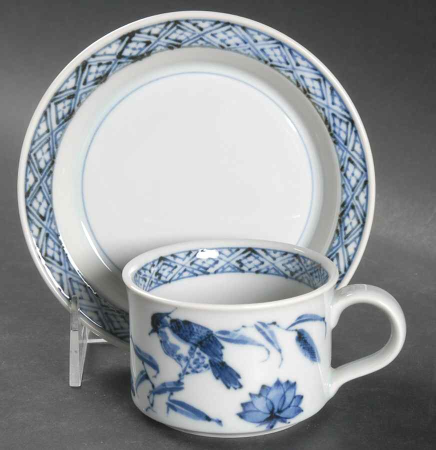 Yamadori Flat Cup & Saucer Set by Fitz & Floyd-1