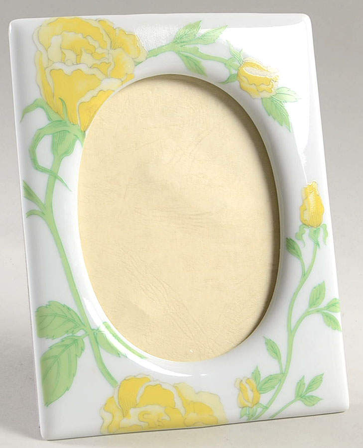 Yellow Rose Frame-Holds 4" X 6" by Fitz & Floyd-1