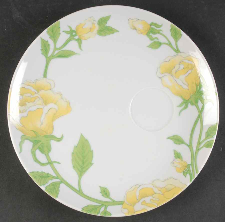 Yellow Rose Snack Plate by Fitz and Floyd-1