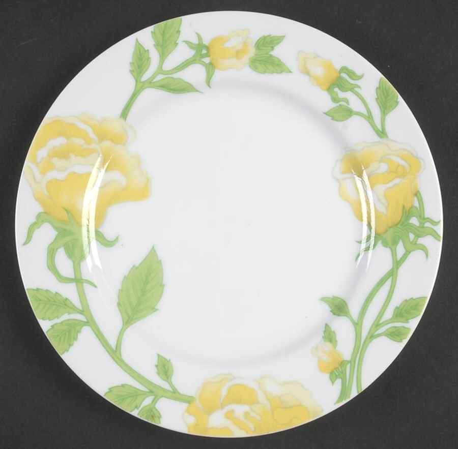 Yellow Rose Bread & Butter Plate by Fitz & Floyd-1
