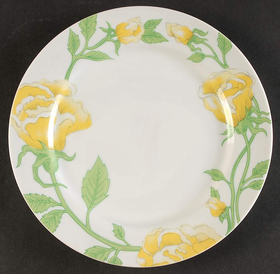Yellow Rose Luncheon Plate by Fitz & Floyd-1