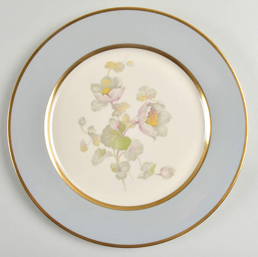 Anemone Gray Dinner Plate by Flintridge-1
