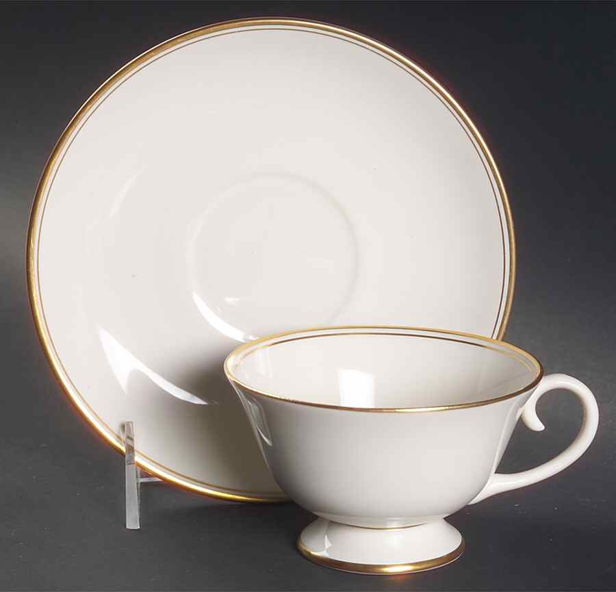 Annandale Footed Cup & Saucer Set by Flintridge-1