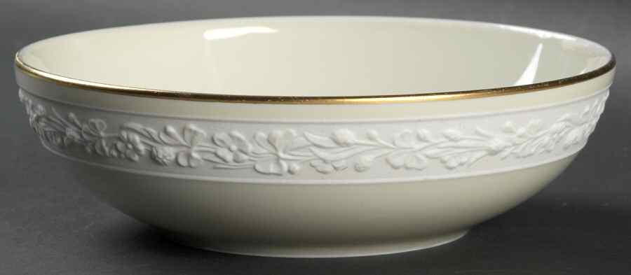 Ariana (Embossed, Gold Trim, Coupe) Coupe Cereal Bowl by Flintridge-1