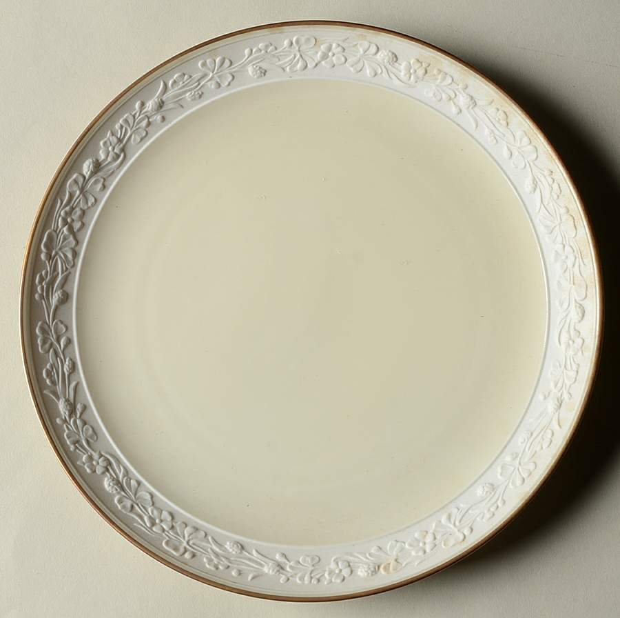 Ariana (Embossed, Gold Trim, Coupe) Salad Plate by Flintridge-1