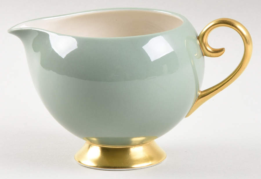 Avalon Sage Green (Gold Trim) Creamer by Flintridge-1