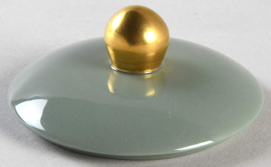 Avalon Sage Green (Gold Trim) Lid for Sugar Bowl by Flintridge-1
