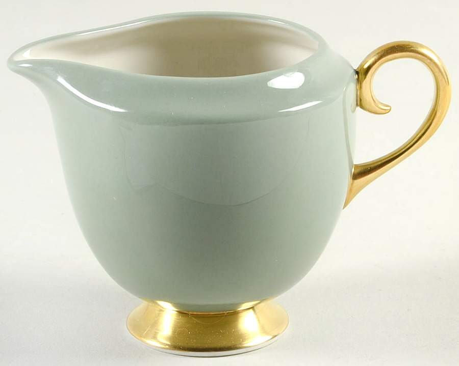 Avalon Sage Green (Gold Trim) Mini Creamer by Flintridge-1