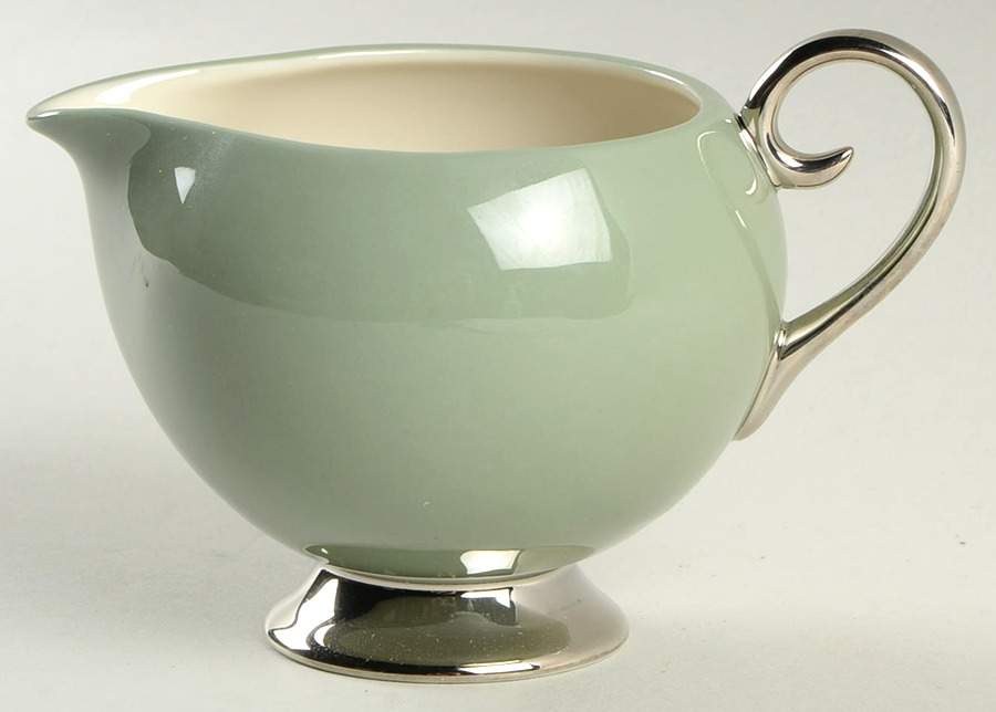 Avalon Sage Green (Platinum Trim) Creamer by Flintridge-1