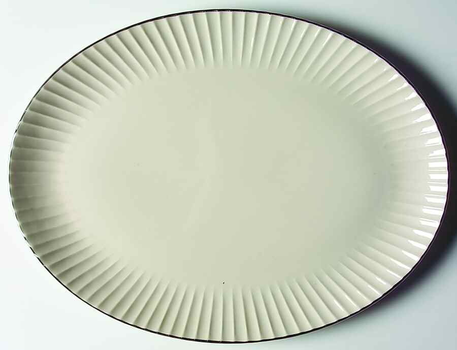 Bellmere Flutes 14" Oval Serving Platter by Flintridge-1