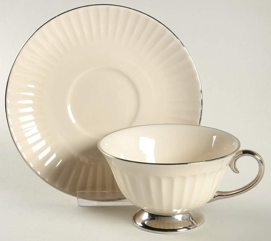 Bellmere Flutes Footed Cup & Saucer Set by Flintridge-1