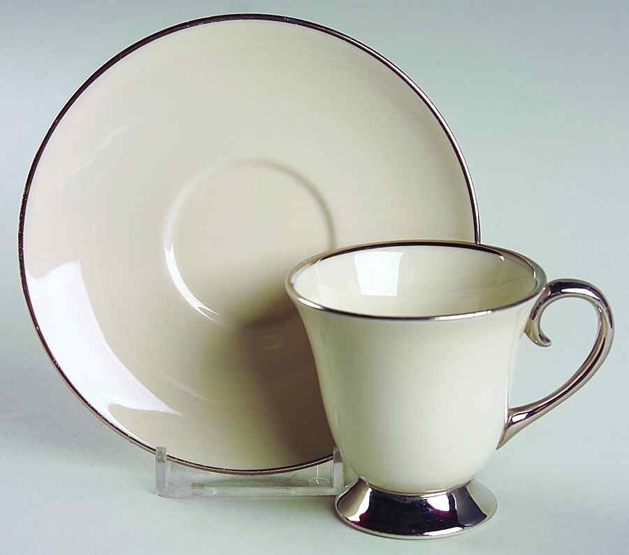 Bellmere (Rim & Coupe) Footed Demitasse Cup & Saucer Set by Flintridge-1