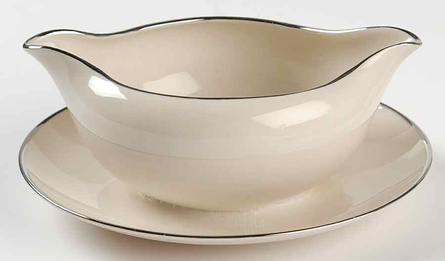 Bellmere (Rim & Coupe) Gravy Boat with Attached Underplate by Flintridge-1