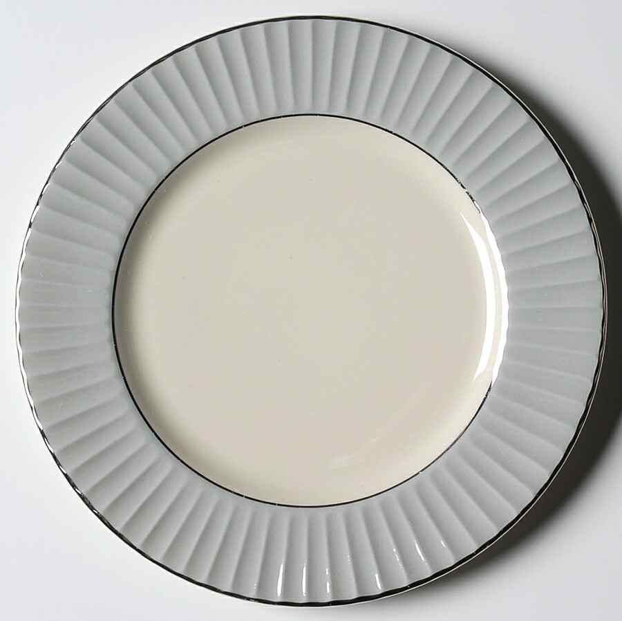 Brookmere Flutes Gray Bread & Butter Plate by Flintridge-1