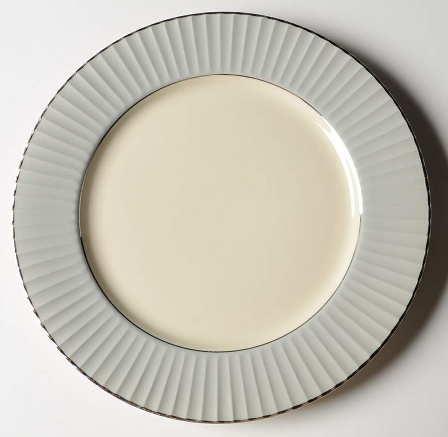 Brookmere Flutes Gray Dinner Plate by Flintridge-1
