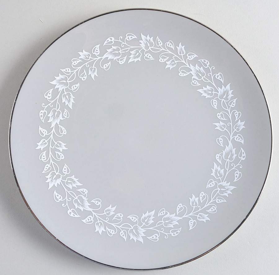 Brocade Gray (Coupe) Salad Plate by Flintridge-1