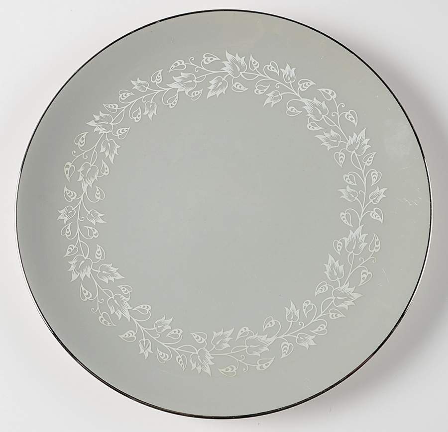 Brocade Gray (Coupe) Dinner Plate by Flintridge-1