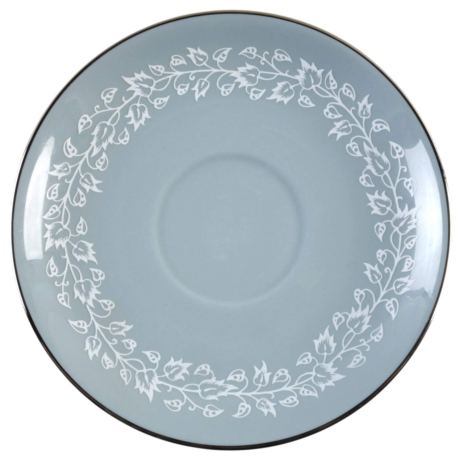 Brocade Strata Blue Saucer by Flintridge-1
