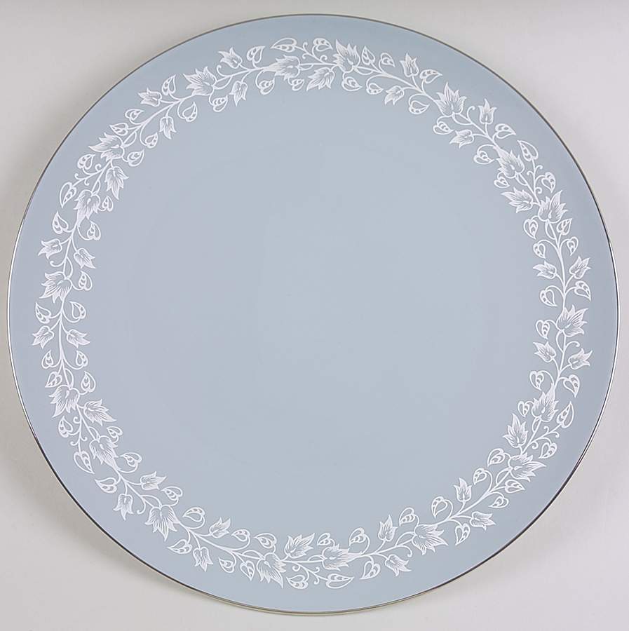 Brocade Strata Blue 14" Chop Plate (Round Platter) by Flintridge-1