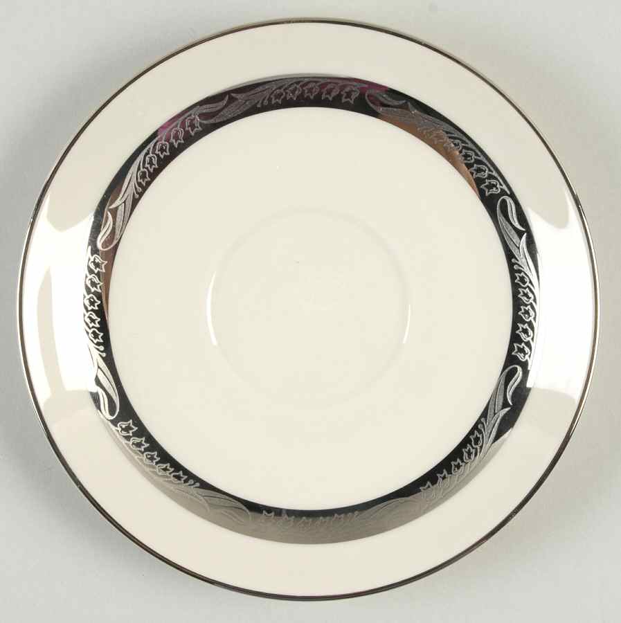Bridal Wreath No Color Band Saucer by Flintridge-1