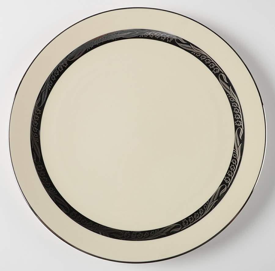 Bridal Wreath No Color Band Coupe Dinner Plate by Flintridge-1