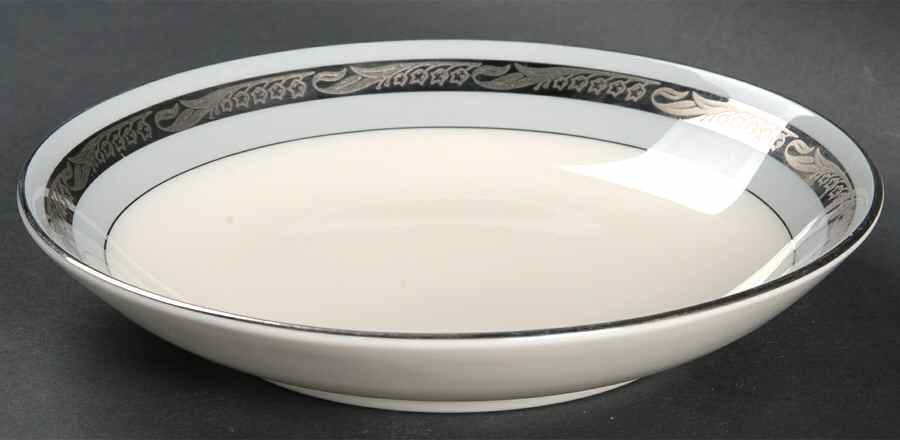 Bridal Wreath Gray Coupe Cereal Bowl by Flintridge-1