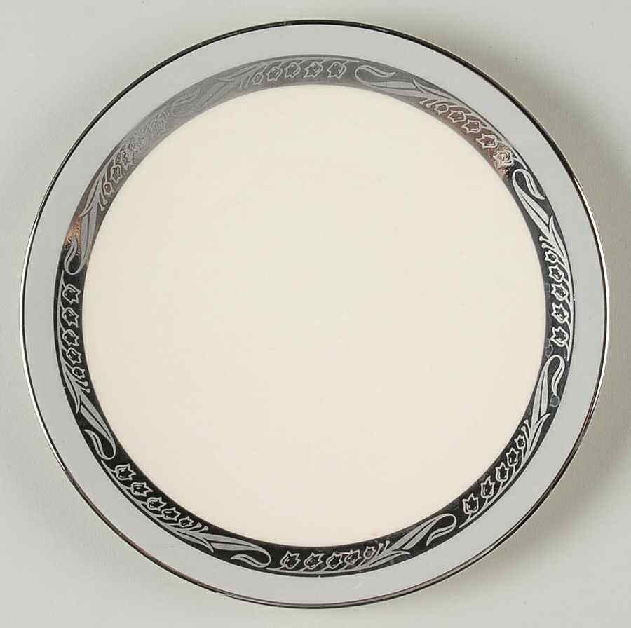 Bridal Wreath Gray Coupe Bread & Butter Plate by Flintridge-1