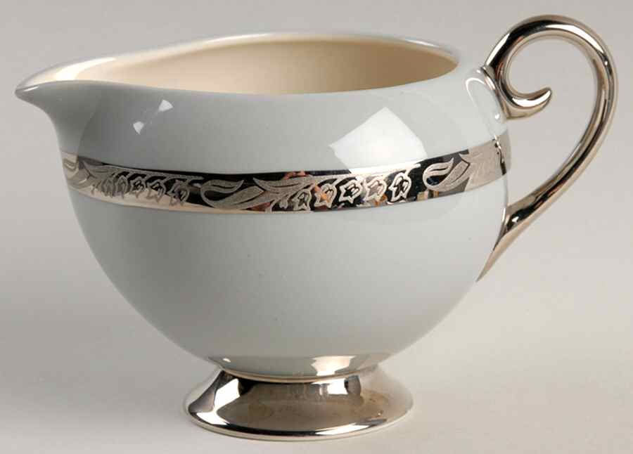 Bridal Wreath Gray Creamer by Flintridge-1