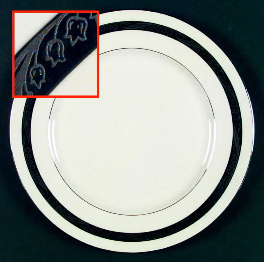 Bridal Wreath No Color Band Dinner Plate by Flintridge-1