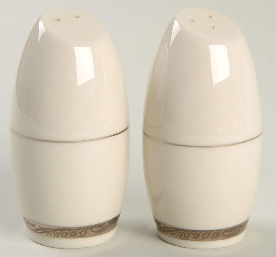 Bridal Wreath No Color Band Salt & Pepper Set by Flintridge-1
