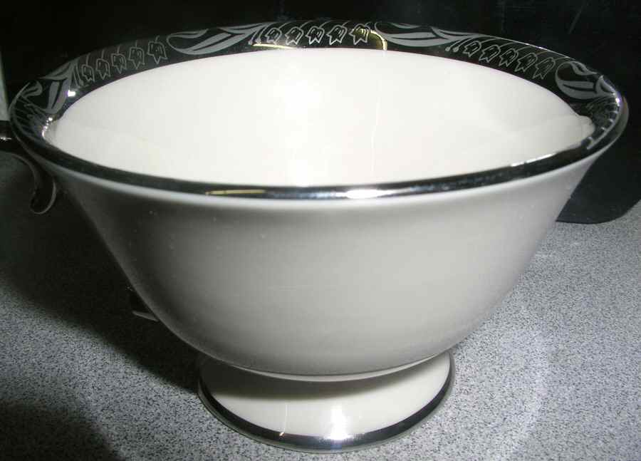 Bridal Wreath No Color Band Footed Cup by Flintridge-1
