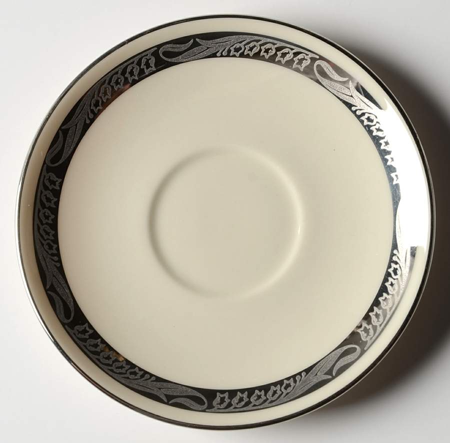 Bridal Wreath No Color Band Saucer for Irish Coffee Cup by Flintridge-1