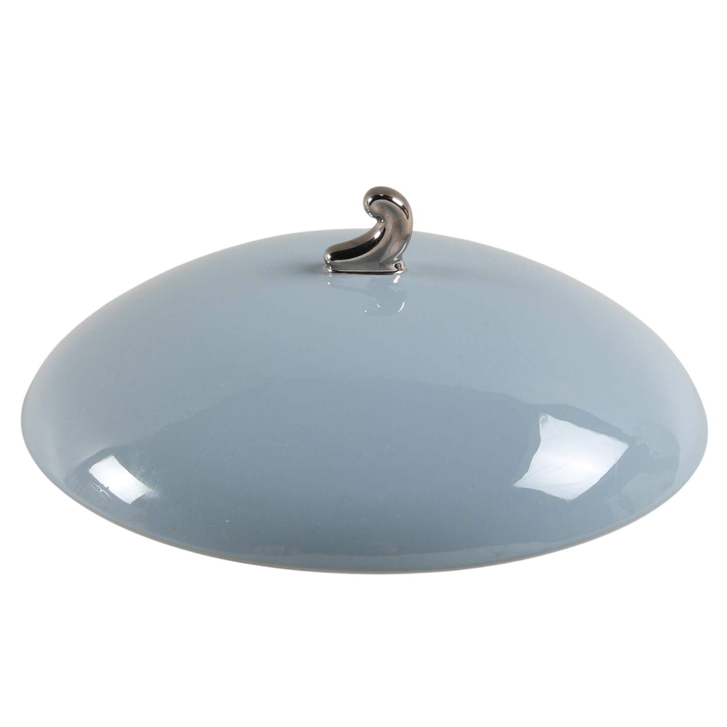 Bridal Wreath Strata Blue (Rim) Lid for Round Vegetable by Flintridge-1