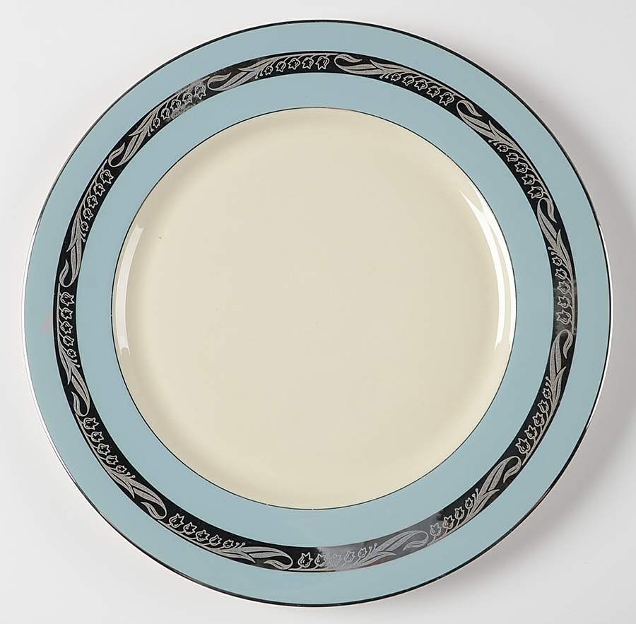 Bridal Wreath Strata Blue (Rim) Dinner Plate by Flintridge-1