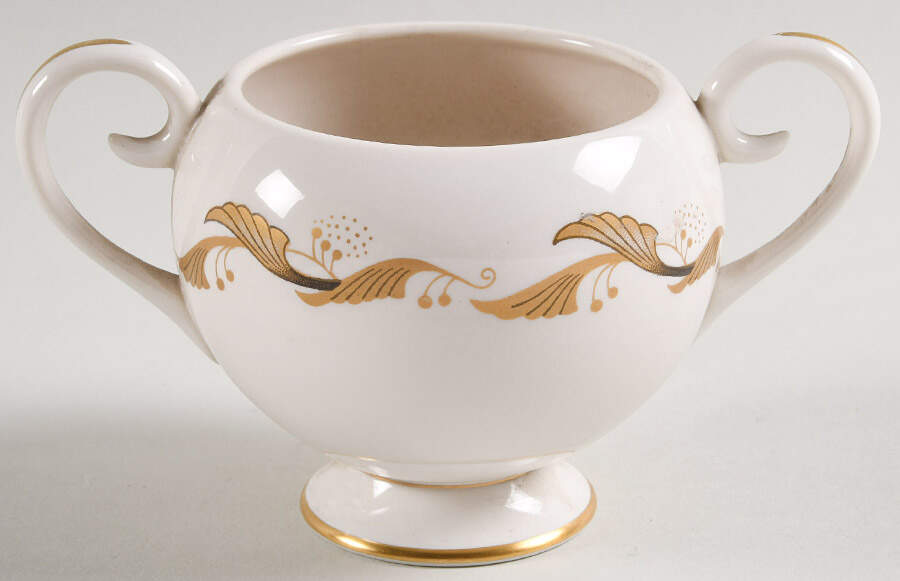 Cantata Gold Sugar Bowl No Lid by Flintridge-1
