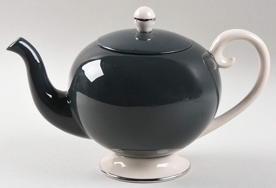 California Black Teapot & Lid by Flintridge-1