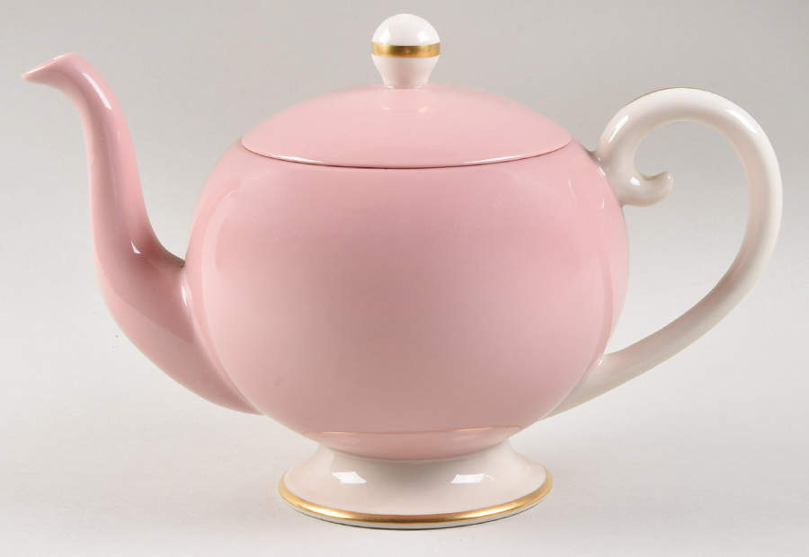 Sylvan-California Coral (Rim) Teapot & Lid by Flintridge-1