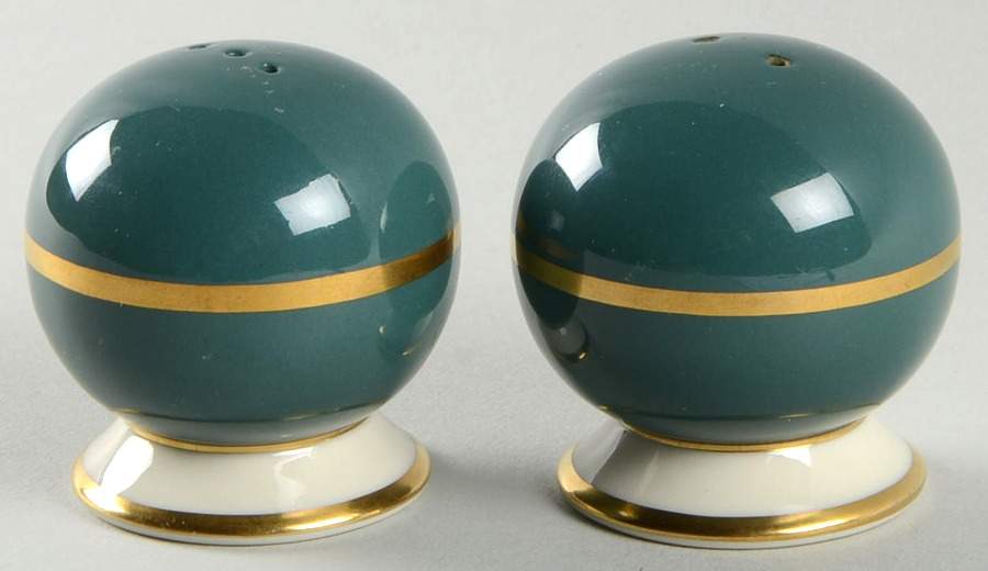 Sylvan-California Teal Green (Rim) Salt & Pepper Set by Flintridge-1